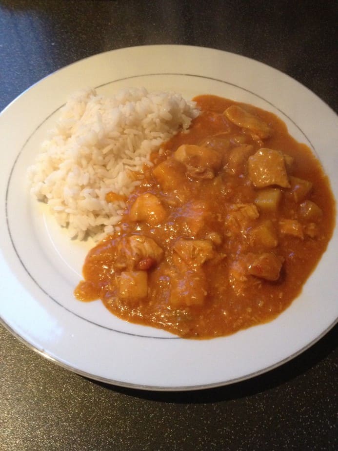 Chicken curry. Lovely! 