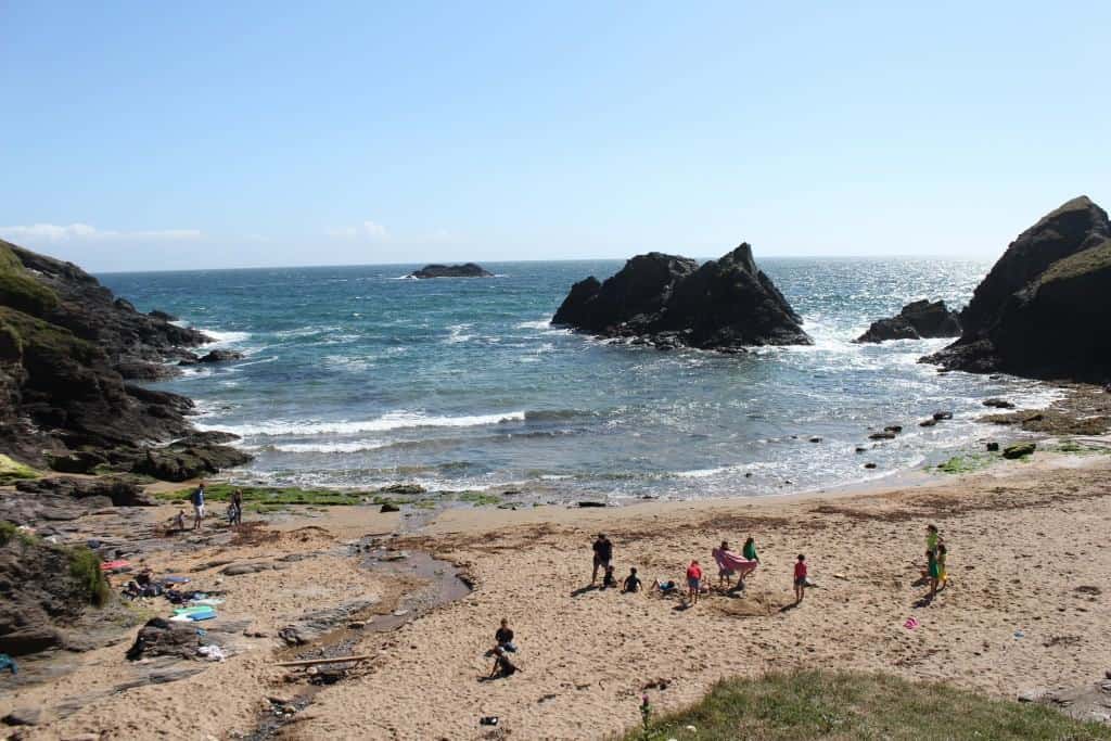 The beach at Soar Mill Cove