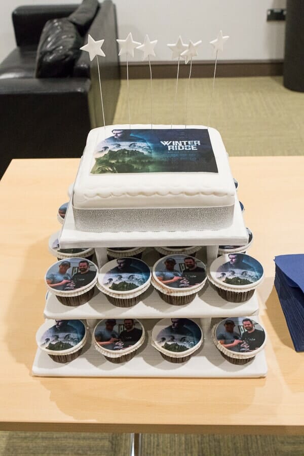 The Corporate Logo Tower cake from The Brilliant Bakers
