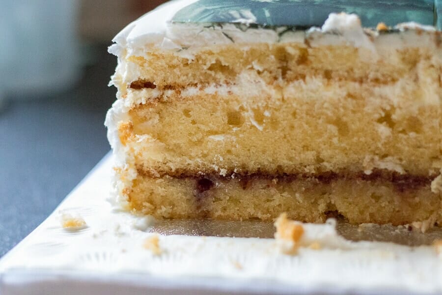 Inside the top tier of the Corporate Logo Tower Cake from The Brilliant Bakers