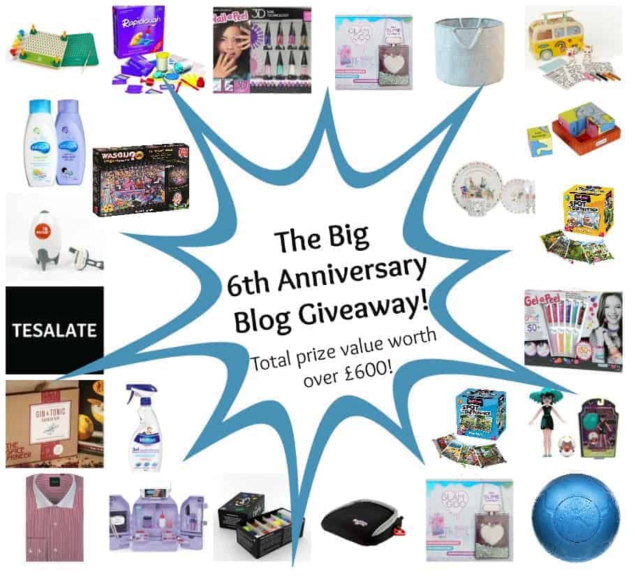 The BIG 6th Anniversary Blog Giveaway Prizes Worth over £600