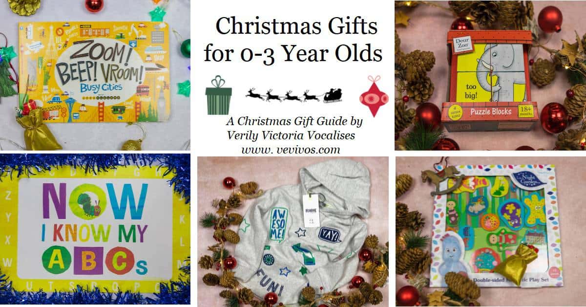 I think it is great to find something educational yet fun. Here is a list of some great gifts you might like to consider if you are looking for Christmas gifts for 0-3 year olds.
