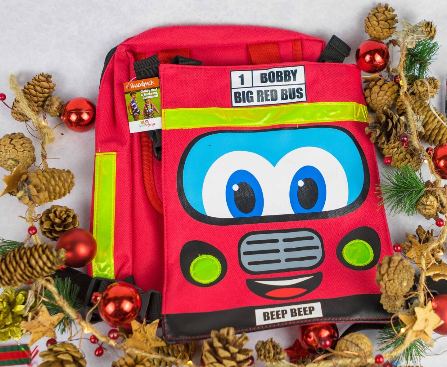Bobby the Bus Rascalpack Children's Backpack. £19.99. A great gift for 4-7 year olds with brilliant reflective bib to keep children safe at night.