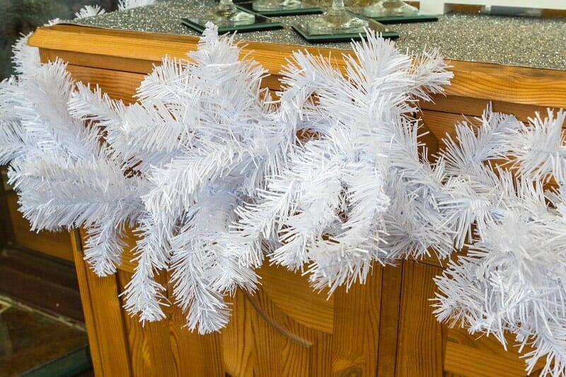 Crystal Garland from Wayfair on our bar
