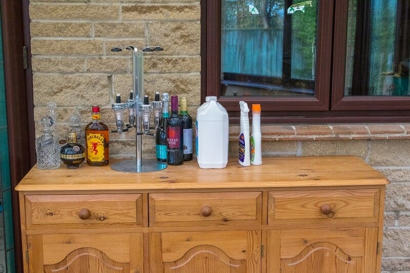 The bar in our conservatory
