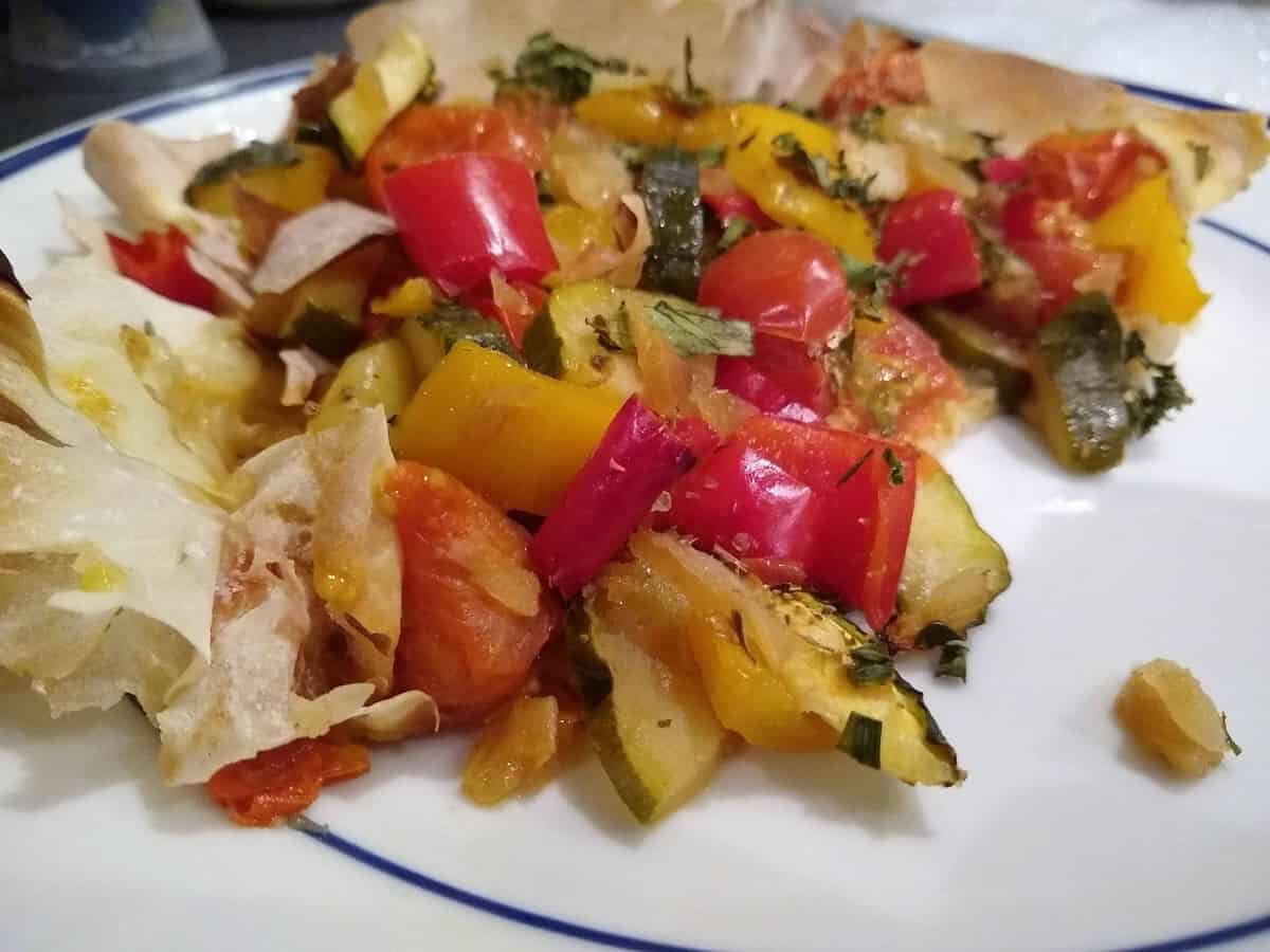 Mediterranean Vegetable tart Slimming World recipe. It is now week 15 with Slimming World so, how did I get on over Christmas? Did I gain? If so, how much by? Read the full low-down in this post!