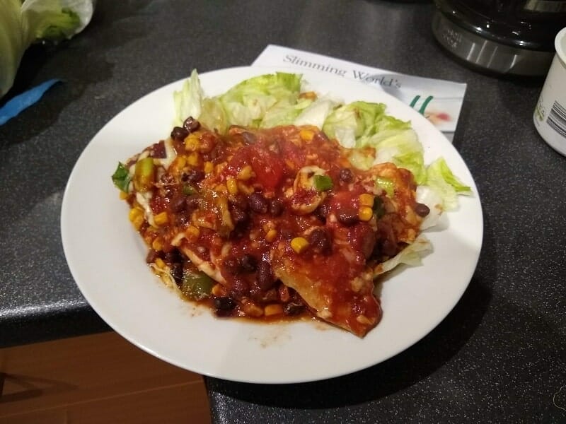 Chicken Enchilada Bake - a Slimming World meal