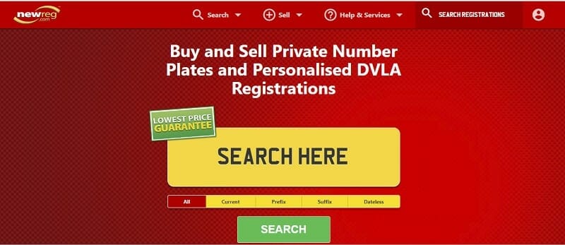 Private number plate website