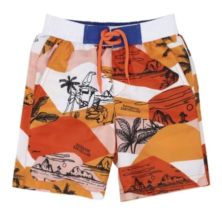 Orange swimming shorts from Strawberry Children Clothing
