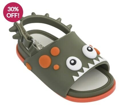 Dinosaur summer shoes from Strawberry Children Clothing