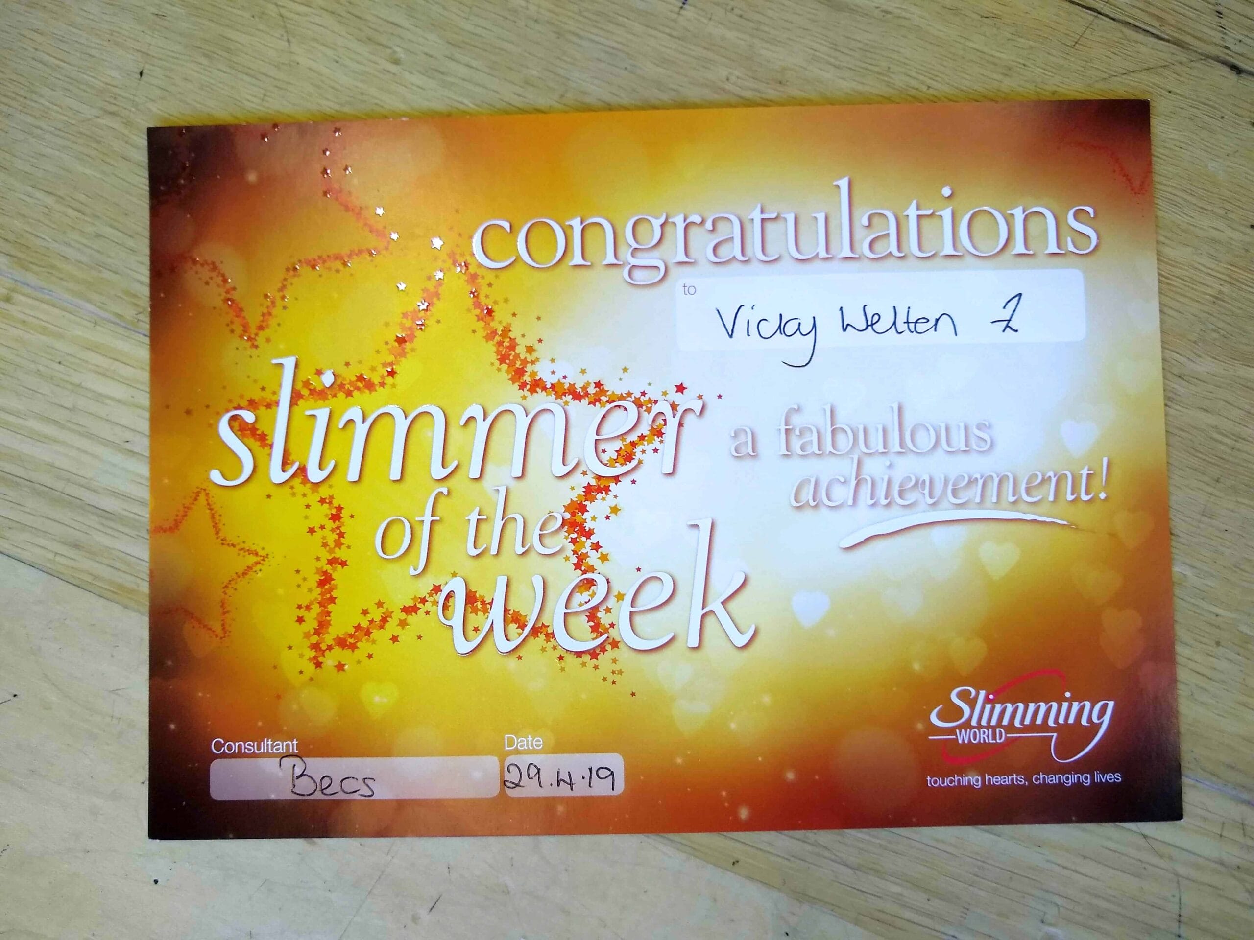 Losing Weight with Slimming World Week 29 to 31
