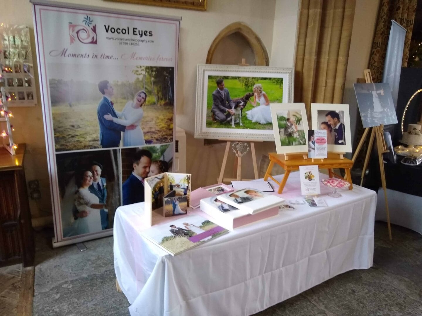 Vocal Eyes Photography stand at the Crewkerne Wedding Fair