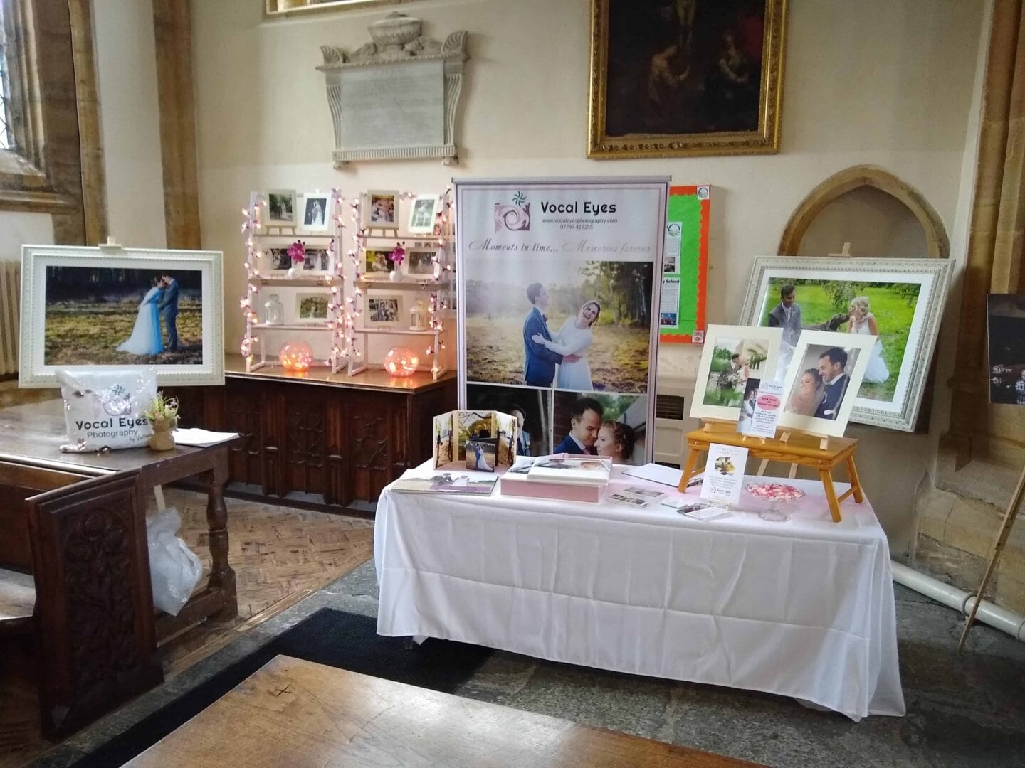 Vocal Eyes Photography stand at Crewkerne Wedding Fair