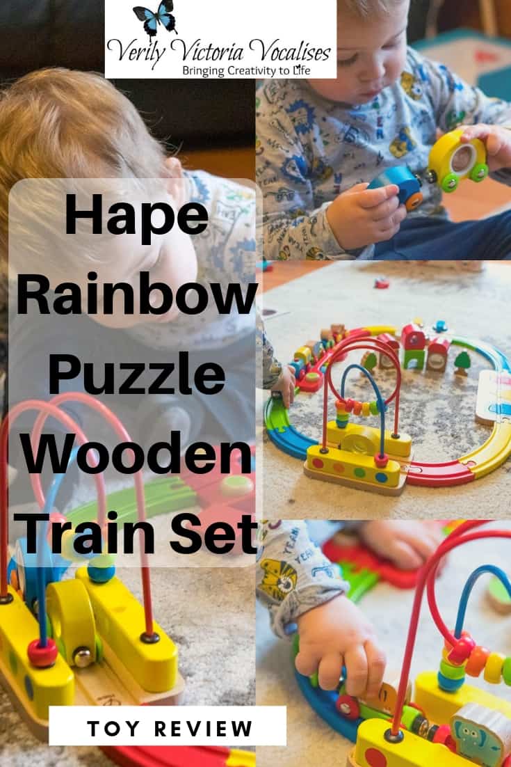 We were recently gifted the Hape Rainbow Puzzle Wooden Train Set. It has quickly become one of Rex's favourite toys - and mine too! It is beautifully made and very cleverly thought out in how it is put together. You can read more about my thoughts and what is included over on my blog post, together with details of the Take-a-Look train too - which is sold separately #review #toyreview #woodentrainset