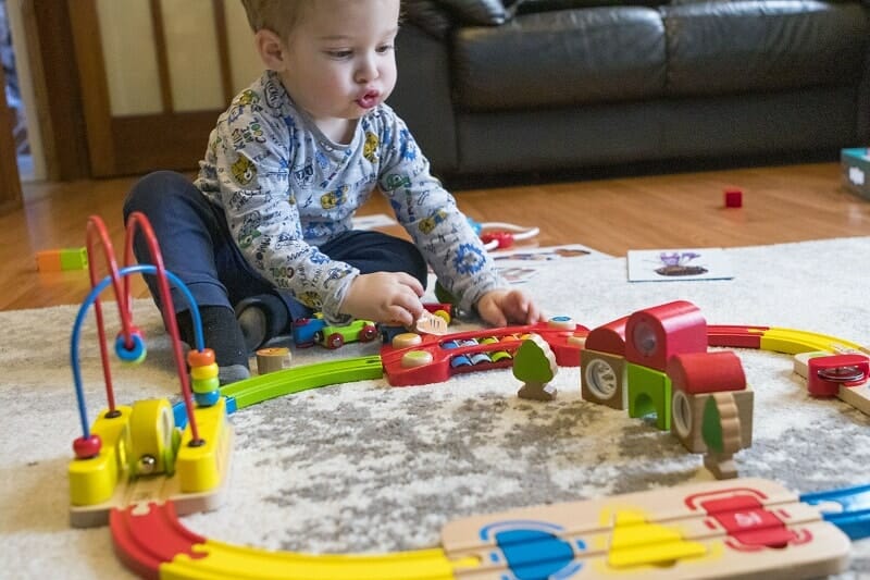 Hape Rainbow Puzzle Wooden Train Sets Review