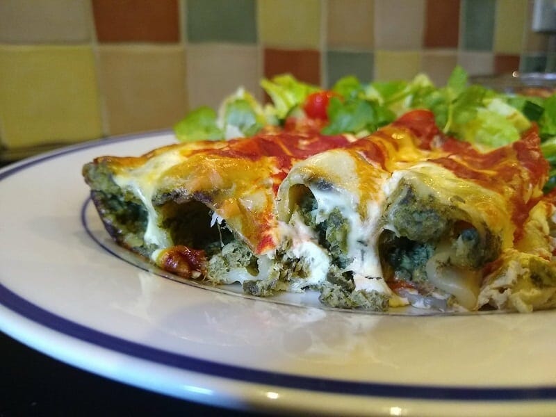 Slimming World Chicken, Bacon and Spinach Cannelloni