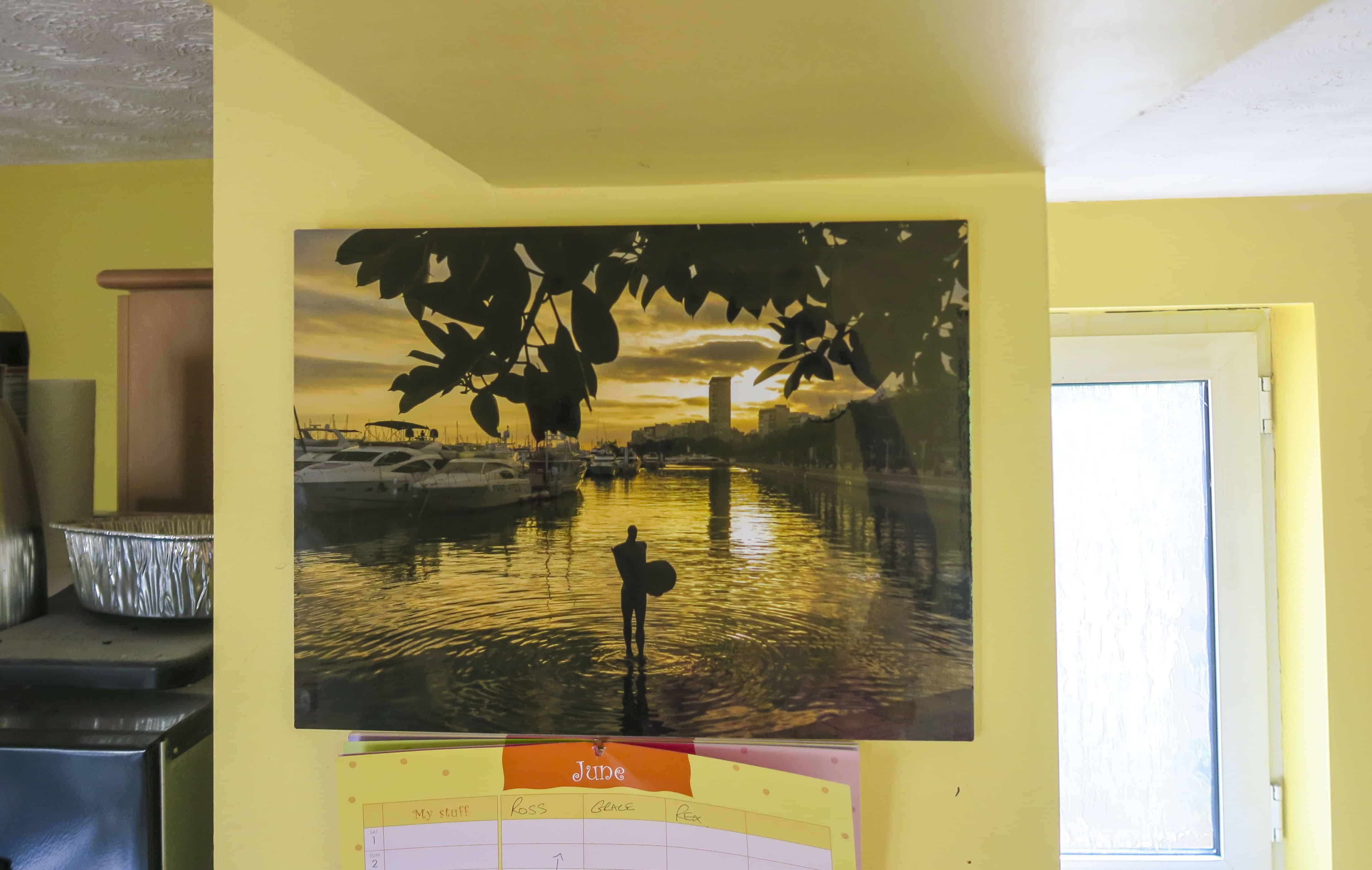 An example of an aluminium print from my-picture.co.uk