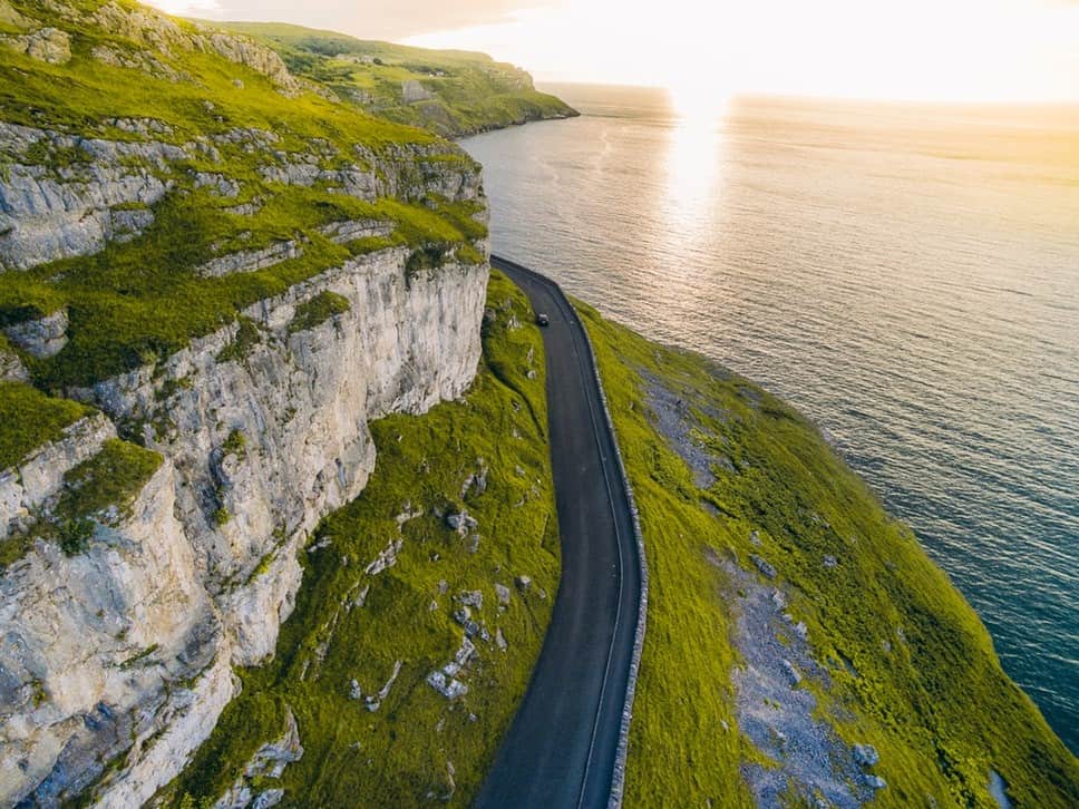 The Great Orme, North Wales at sunset.