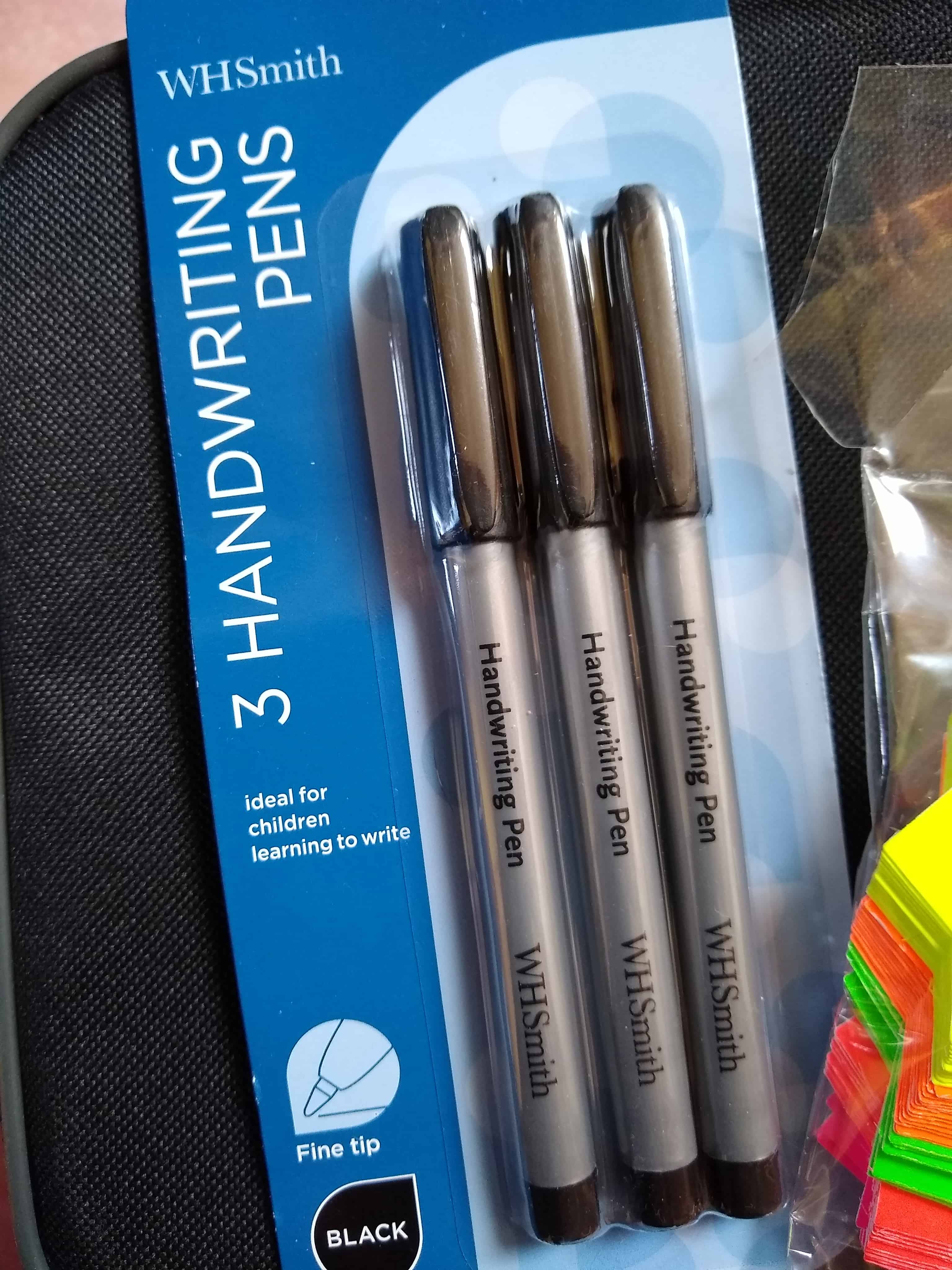 Handwriting pens from WH Smith