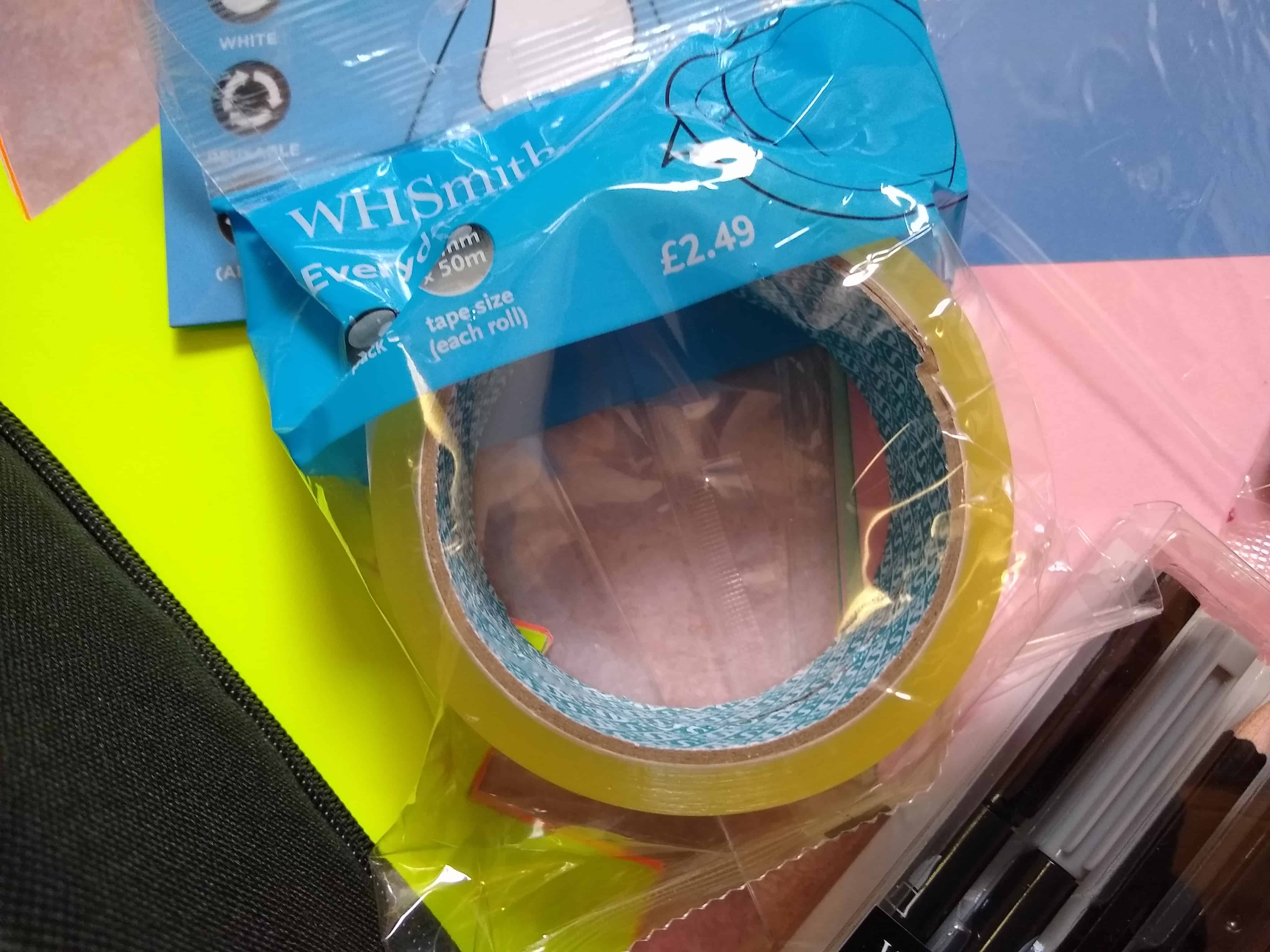 Everyday tape from WH Smith