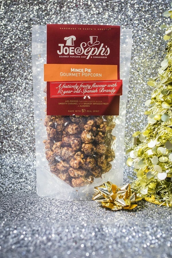 Joe and Sephs Gourmet Mince Pie flavoured popcorn