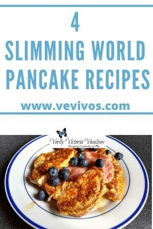 In this post I am sharing 4 different pancake recipes I have learnt about since becoming a Slimming World member and then a Slimming World Consultant. #slimmingworld #slimmingworldrecipe #vevivos 