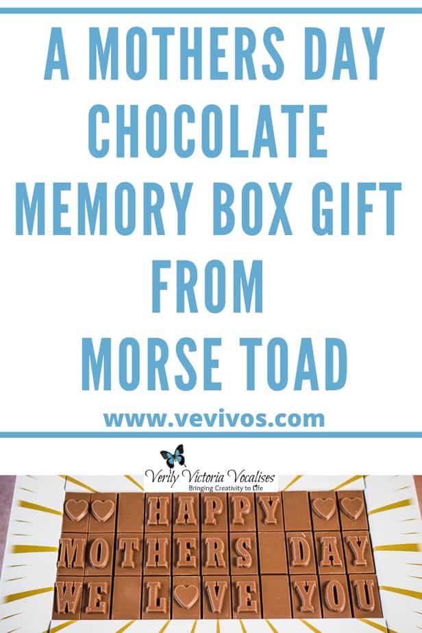 Are you looking for a gift for Mothers Day? Thankfully the clever people at Morse Toad have come up with the answer. A personalised chocolate memory box. This consists of a box of specially formed chocolates, your choice of photograph and the option to add a frame. #vevivos #mothersday #mothersdaygift #chocolate #gifts
