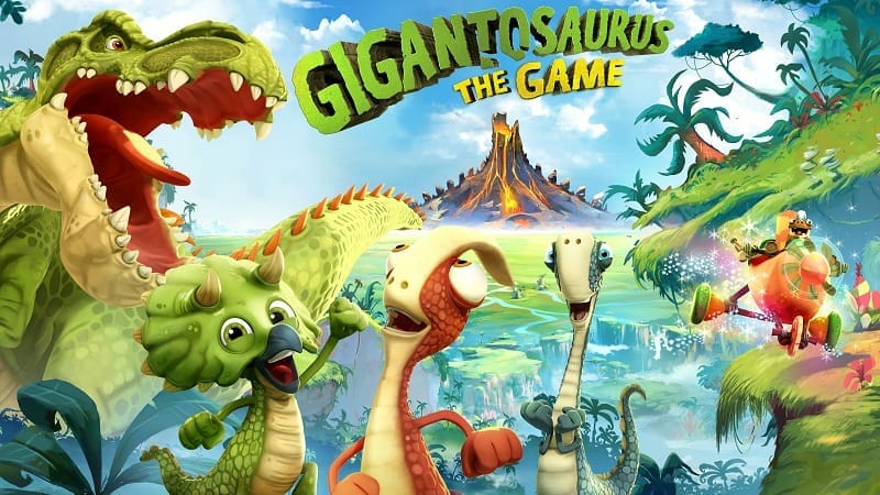 The packet logo for Gigantosaurus the Game