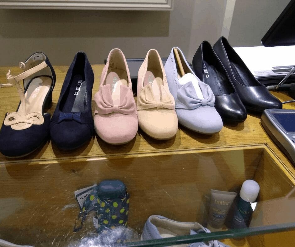 A selection of shoes from Hotter.