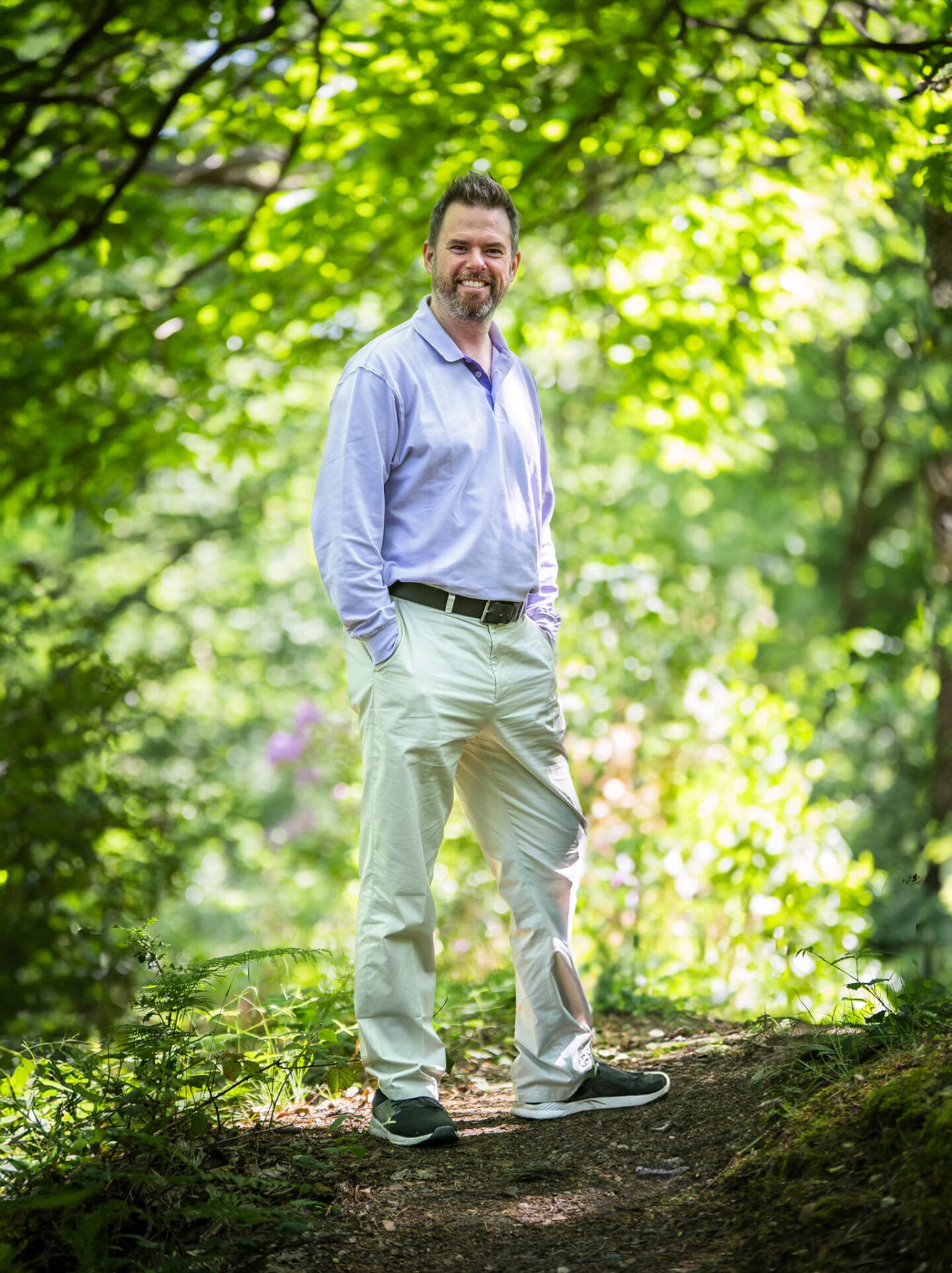 Ross wearing his Cotton Traders Chinos.